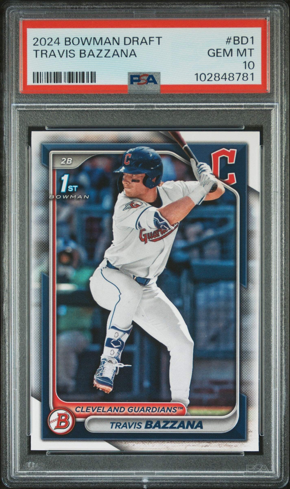 Graded 2024 Topps Bowman Draft Travis Bazzana #BD1 Rookie RC Baseball Card PSA 1