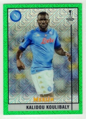 Kalidou Koulibaly 2020-21 Topps Merlin Chrome UEFA GREEN MOJO /99 Napoli