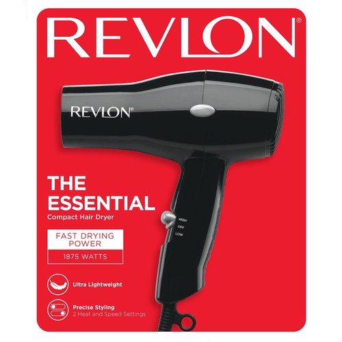 1875W Compact Hair Dryer, Black,NEW - Picture 6 of 6