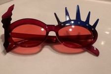 Lady Liberty USA SUNGLASSES Torch Crown rhinestone glam patriotic july 4th bbq