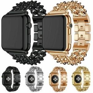 Chaîne métallique iWatch Bande pour Apple Watch Series 9 8 7 6 5 4 3 2 SE Ultra Bracelet