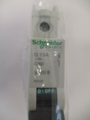 SCHNEIDER ELECTRIC SQUARE D MINI CIRCUIT BREAKER 60128 C60 D 13A MULTI 9