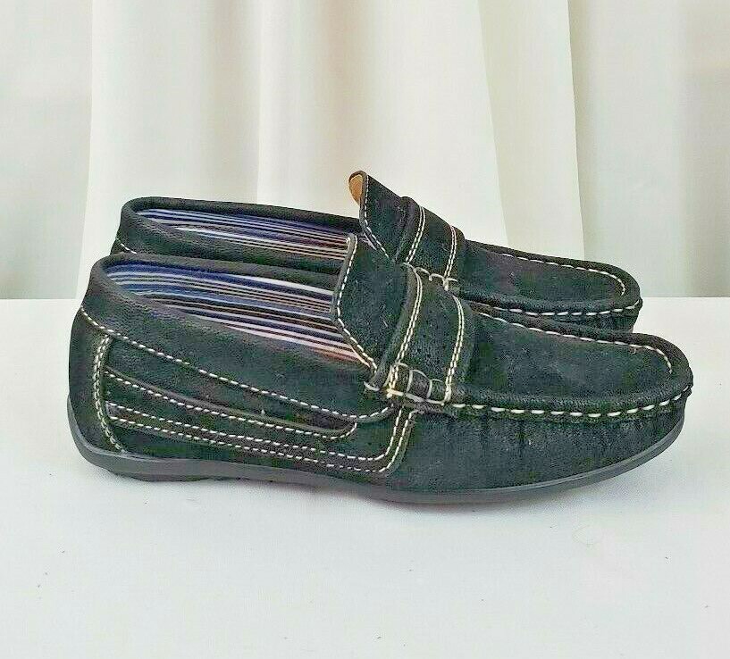 Steve Harvey Celebrity Edition boys youth Black shoes slipon comfrt loafer SZ 11