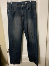 DKNY JEANS SOHO Relaxed Denim Jeans Mens Size 32x30 Blue 5 Pocket Dark Wash