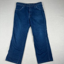 Vintage Wrangler Jeans Mens 36x29 Fits 33x27 Comfort Bell Bottoms Made in USA