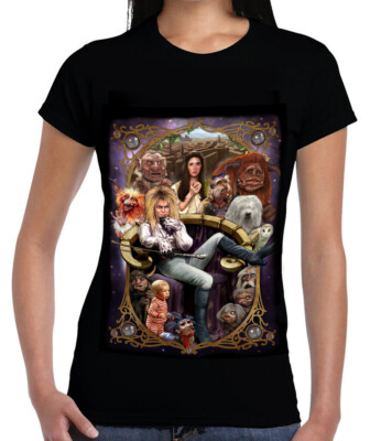 LABYRINTH - Horrorfilm - Damen-T-Shirt mit Kapsärmel/Pinhead/Bowie/