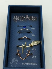 Harry Potter Wizarding Bio world Ring Set 4 Pack Sizes 6 7 & 3 - JA2508
