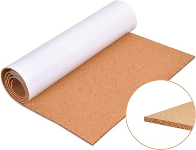Self-Adhesive Cork Board Roll 1/8''Thick Cork Boards for Walls 20''X16'' Cork Board