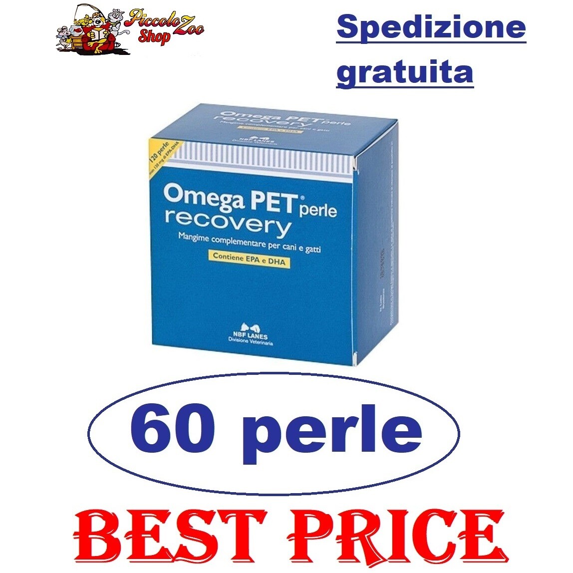 Omega Pet Recovery 60 Perle NBF Lanes: Basta Forfora e Pelo Brutto