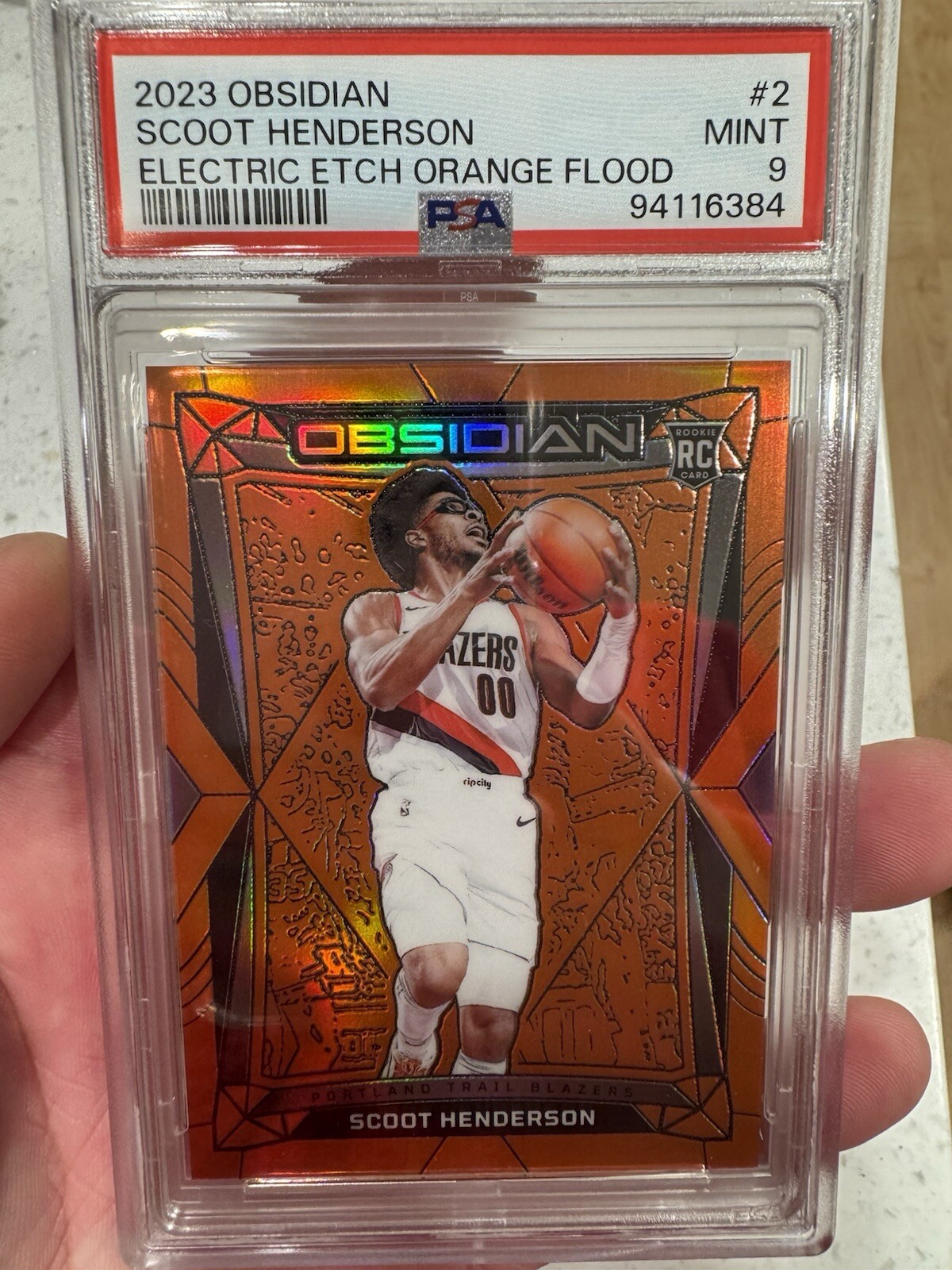 2023 PANINI OBSIDIAN ELECTRIC ETCH ORANGE FLOOD SCOOT HENDERSON  50/99 RC MINT