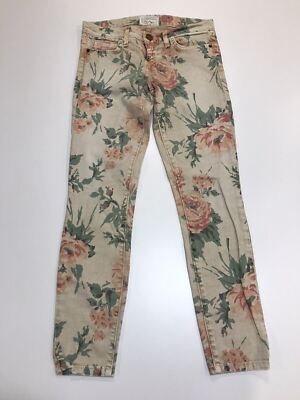 Current Elliot Stiletto Skinny Floral Jeans 27