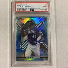 2022 Finest Blue Aqua Vapor Refractor Julio Rodriguez ROOKIE 98/250 PSA 9 DR
