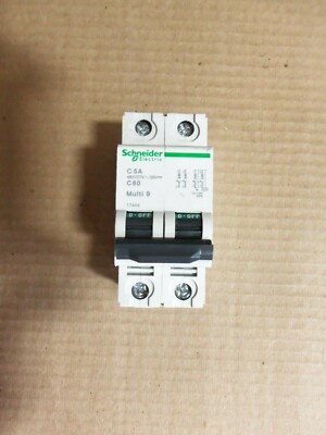 NEW Schneider Electric 5A 240v C60 17444 Multi 9 2 Pole 5 Amp Circuit Breaker 