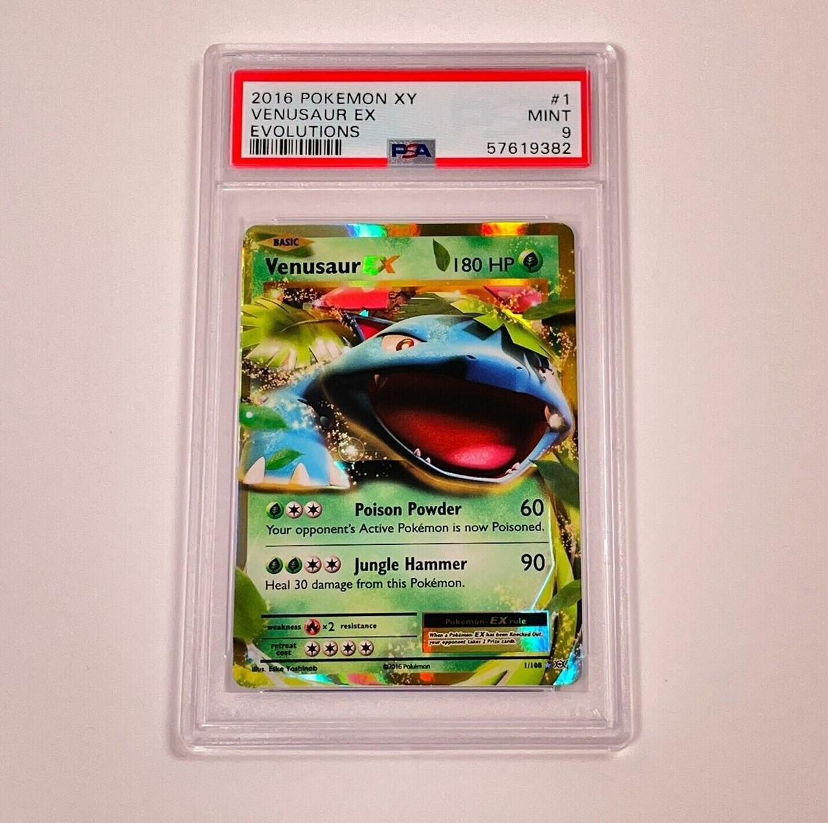 Pokemon XY Evolutions Venusaur Ex 1/108 PSA 9 MINT | eBay