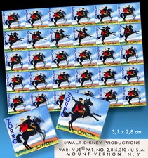 30 VARI VUE KAUGUMMI SAMMEL WACKELBILDER ZORRO im BLOCK USA 1960er LENTICULAR