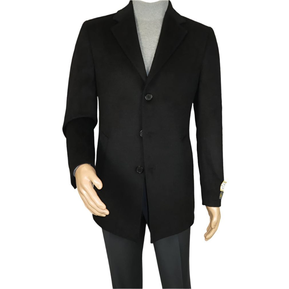 Мужское зимнее автомобильное пальто CASILA Turkey Top Шерсть, кашемир 403740-01 Черный