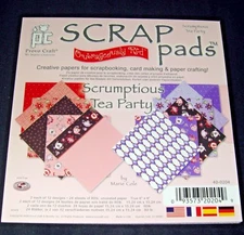 Provo Craft Outrageously Red Scrumptious Tea Party Paper Pad 24 Sheets 6" x 6"