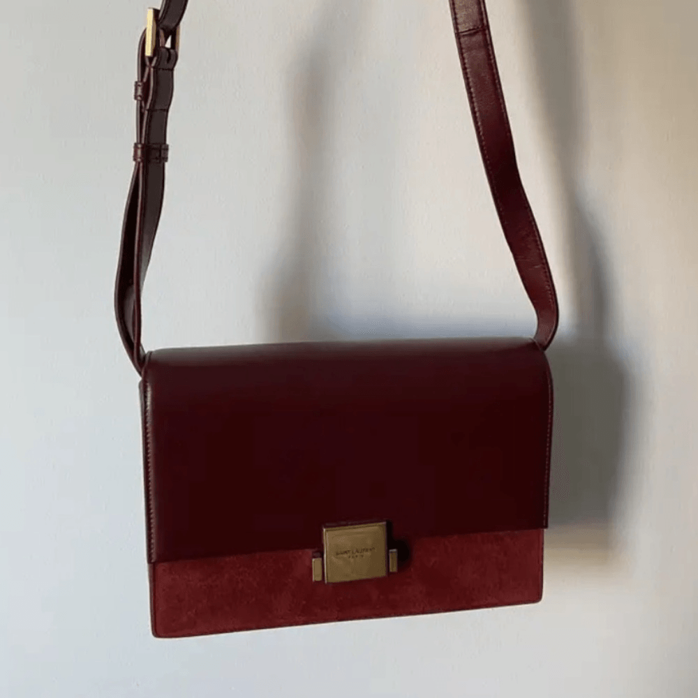 Tracolla Saint Laurent Bellechasse bordeaux usata in ottime condizioni originale