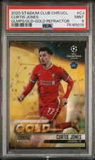 2020-21 Curtis Jones Topps Stadium Club Chrome Gold Rookie Card 50/50 PSA 9. rookie card picture