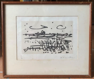 Jean COMMERE (1920-1986) Abstrait 11/50 ex estampe école francaise moderne - Photo 1/4