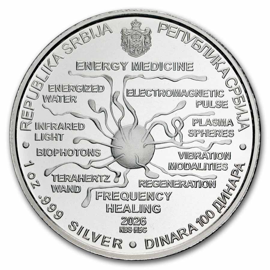 2026 Serbia 1 oz Silver 100 Dinar Tesla: Energy Medicine | eBay