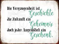 Holzschild 30X40 Cm Vergangenheit Zukunft Augenblick Deko Geschenk Holz Schild