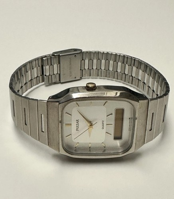 #ad Pulsar V041 5070 Stainless Steel Men’s Watch Not Working $29.00