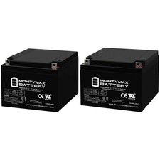 Mighty Max 12V 26AH Replacement Battery for Power-Sonic PS-12260-NB - 2 Pack