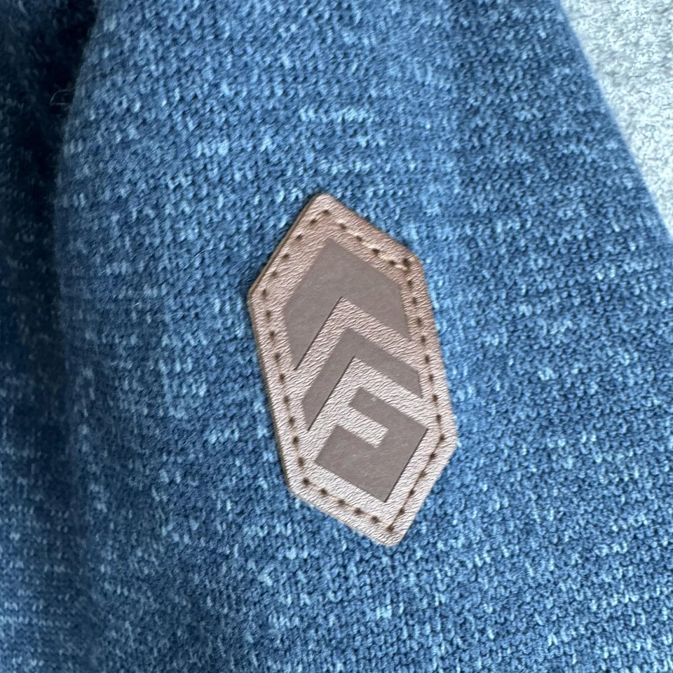 Chaqueta Free Country Para Hombre Grande Azul Con Capucha Cremallera Completa Forrada Sherpa Vellón Cálida Foto 2 de 4