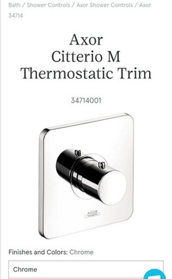 AxorCitterio M Thermostatic Trim34714001