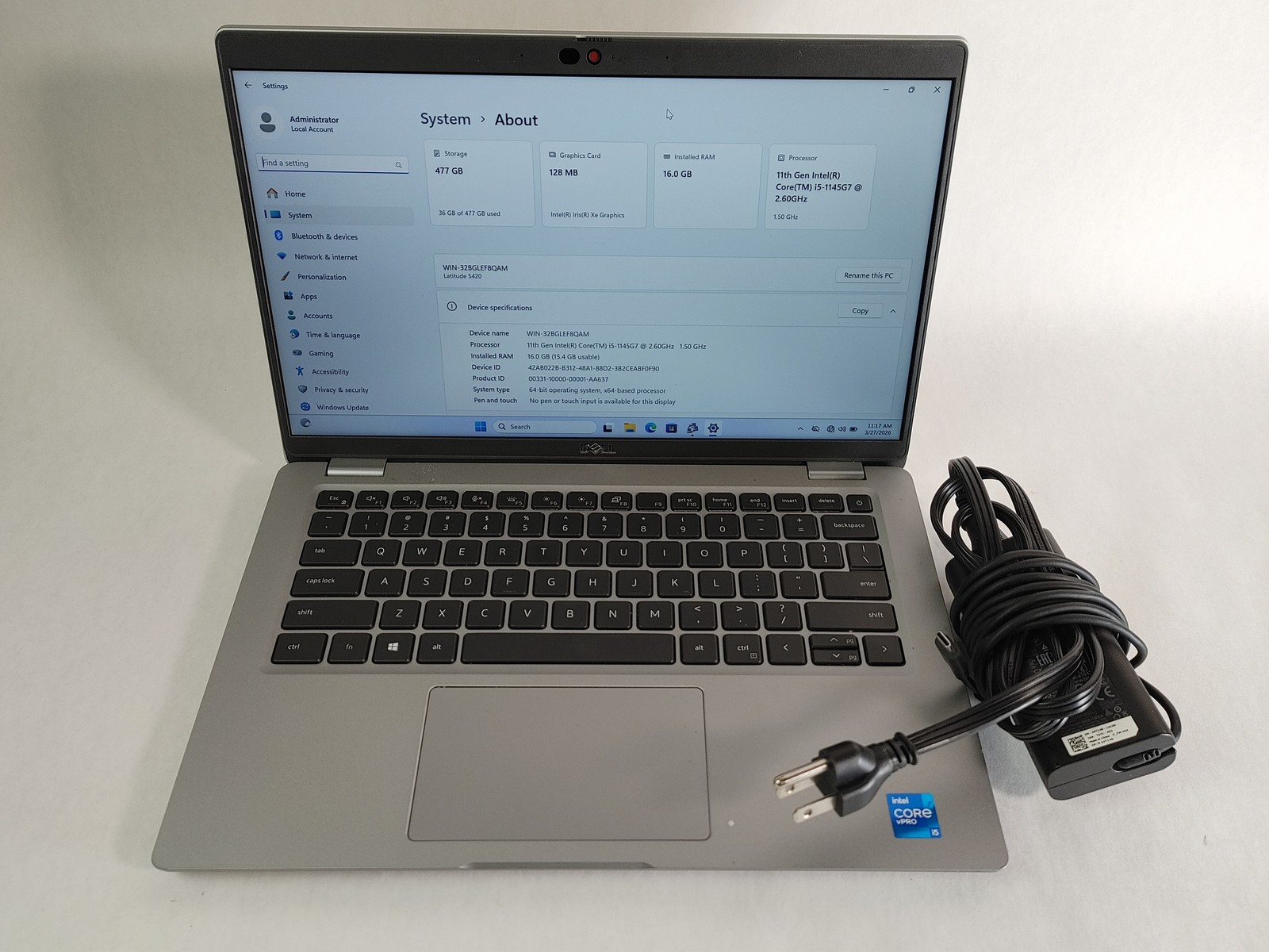 Dell Latitude 5420, 14-Inch Laptop, with Core i5 11th Gen., Windows 11 Home