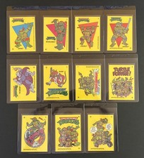 1989 Topps TEENAGE MUTANT NINJA TURTLES Stickers Series 1 Complete Set of 11