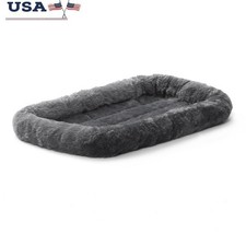 Bolstered Pet Bed Dogs  Cats Crate Cushion Soft Fleece Padded Support New