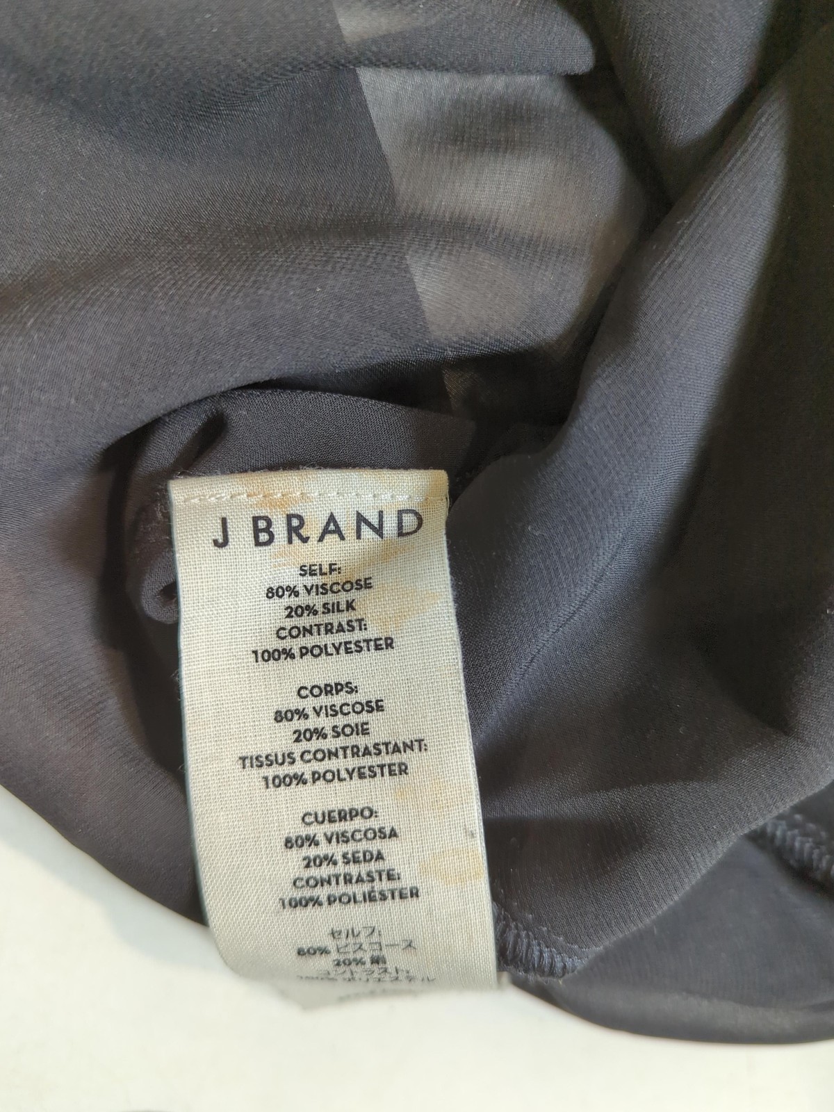 J Brand Women's Top S Black Viscose with Silk, Polyester Sleeveless V-Neck Basic image 6