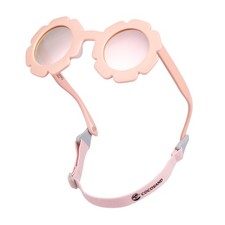 Baby Sunglasses with Strap Polarized Flower Soft Silicone Nose Pads for Toddl...