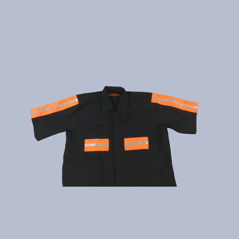 Camisa de trabajo industrial de manga corta Red Kap para hombre con visibilidad mejorada Foto 3 de 4