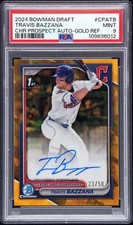 2024 Bowman Chrome 1st Bowman S/E Auto Travis Bazzana Gold Refractor /50 PSA 