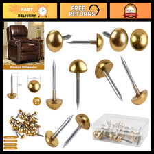 30 Pcs Retro Brass Upholstery Nails 1/2" Decorative Tacks for Furniture  Wood