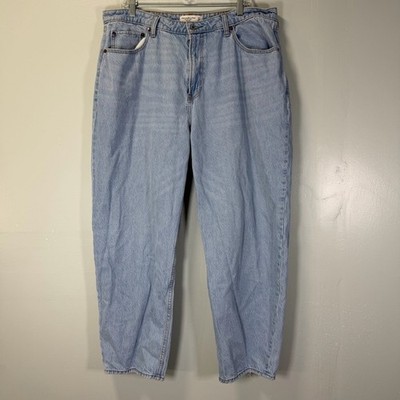 Abercrombie & Fitch Sky Blue High Rise Taper Jeans Sz 18S