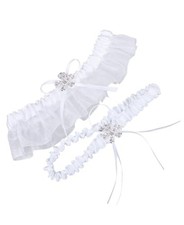 Wedding Garter Belt Set White Bridal Garters For Bride Plus Size Leg Prom Gar...