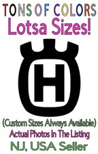 Husqvarna Die Cut Vinyl Decal (NO TEXT) Many Sizes & Colors - FREE Ship