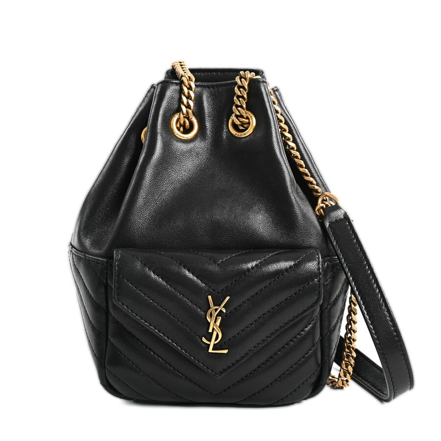 AUTENTICA BORSA A TRACOLLA SAINT LAURENT JOMINI 701631 NERA DONNA PELLE DI AGNELLO GP F S