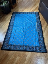 East African Single Khanga's Nissan Cotton Fabric Blue, White Navy 122x42"