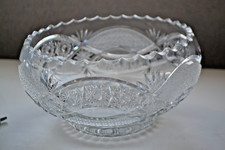 Lead Crystal Cut Glass Fruitbowl 1.9 kilos - #LM