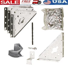 Concrete Anchor Kit Shed Stability Includes Clips & Masonry Bit 4 Steel Gussets