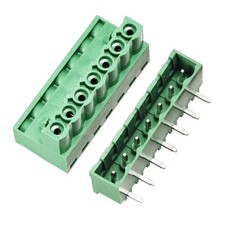 5Sets 7-Pin 5.08mm Pitch Right Angle PCB Screw Terminal Block Connector