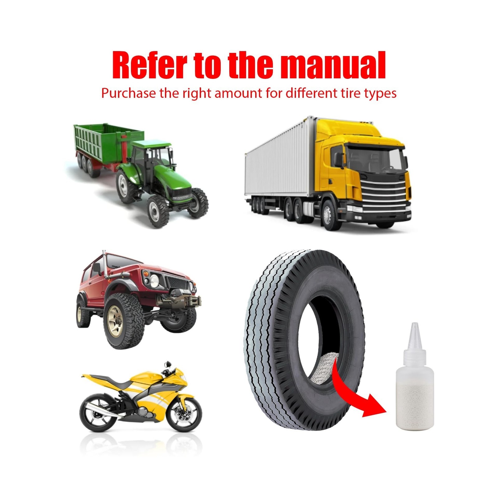 E-SDS Tire Balance Beads 4 oz x 4, Tire Beads for Balance, Tire/Wheel Balanci... thumbnail 3