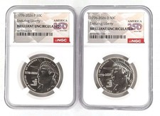 1776-2026 P&D Semiquincentennial Half Dollar Set NGC BU Enduring Liberty 2-Coin