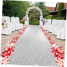 Aisle Runners for Weddings Aisle Runner Sequin Aisle Runner 4ftx15ft Silver