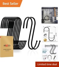 Large Heavy Duty S Hooks 30 Pack for Kitchen and Closet Storage